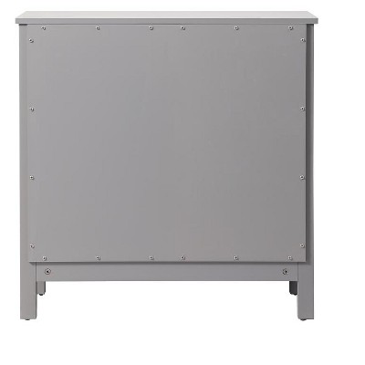 Gray MDF Bathroom Storage Cabinet with Brushed Nickel Hardware