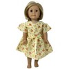 Doll Clothes Superstore Yellow Flower Dress Fits 18 Inch Girl Dolls Like American Girl, Our Generation and My Life Dolls - image 3 of 4