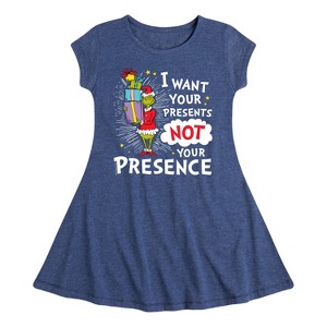 Girls' - Dr. Seuss -  Fit & Flair Cap Sleeve Dress - 1 of 3
