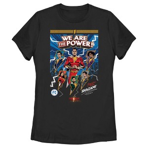 Women's Shazam! Fury of the Gods We Are the Power Comic Book Cover T-Shirt - 1 of 4