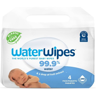 Waterwipes Plastic-free Original Unscented 99.9% Water Based Baby Wipes -  540ct : Target