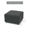 Ainfox Module Sofa Ottoman Beige with Storage Dark Grey - 2 of 4