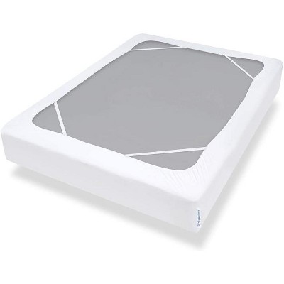 Biloban Spring Spirit Box Spring Cover, Smooth and Elastic Wrap Around, Queen Size White