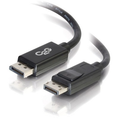 C2G 6ft DisplayPort Cable with Latches - 4K - 8K - UHD - Black - DisplayPort for Notebook, Monitor, Audio/Video Device - 6 ft