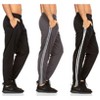 Mens Athletic Pants with pockets, Mens Sweatpants, Mens Joggers with Pockets, Pack Of 3 - 2 of 4
