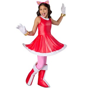 Rubies Girls' Sonic the Hedgehog Amy Rose Costume Set - 1 of 4