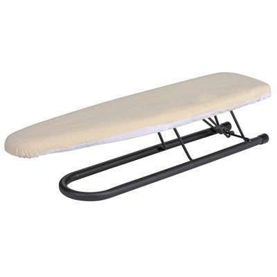 Household Essentials Accessory Sleeve Ironing Board, Heat-Resistant, Compact: Small Portable Tabletop, Matte Black Frame