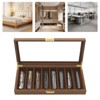 YIYIBYUS Knife Display Case Knife Case Box Storage for 8 Pocket Knives with Glass Window - 3 of 4