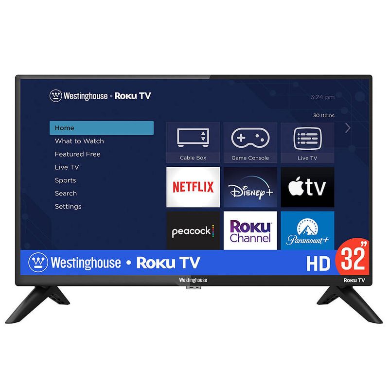 Westinghouse WR32HX2210 32 inch HD Smart Roku TV, 1 of 9