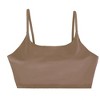 NPolar "Women’s Padded Strappy Sports Bra with Removable Pads, Square Neck for Gym, Yoga & Running" Small Brown - 3 of 4