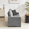 83.86in Velvet sofa,Modern Compressed Couch,3-Seater Sofa, Furniture for Living Room,Bedroom,office ,Gray - 4 of 4