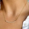 Adornia Crystal Curved Bar Necklace - 2 of 3