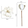20 PCS Glitter Artificial Flowers – 6.3 Inch DIY Ornaments for Christmas Tree/Wreath, Suitable for Xmas, New Year, Wedding & Holiday Decoration - 2 of 4