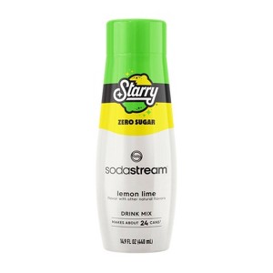 SodaStream Starry Zero Lemon Lime Drink Mix - 14.9 fl oz: Lime & Lemon Flavored Syrup, Sugar-Free, Kosher, Caffeine-Free, Low Sodium - 1 of 4