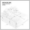 CAVINAS Modern Double Sleeper Sofa, Corduroy Upholstered Cloud Couch with Square Armrests, for Bedroom, Living Room - 4 of 4