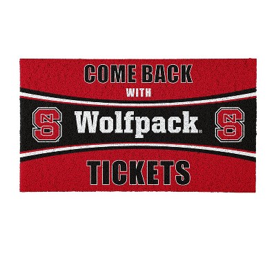 Evergreen Come Back with Tickets North Carolina State University 28" x 16" Woven PVC Indoor Outdoor Doormat