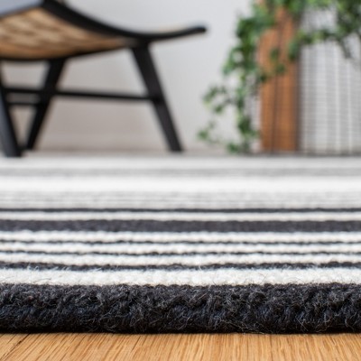 Handmade Metro Elegance 4' x 6' Black Wool Area Rug