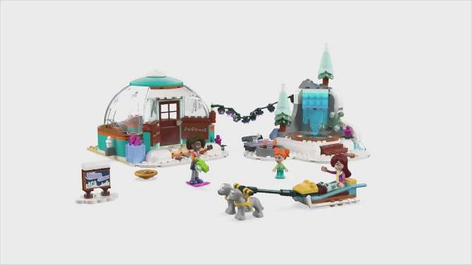 LEGO Friends Igloo Holiday Adventure Winter Building Toy 41760, 2 of 8, play video