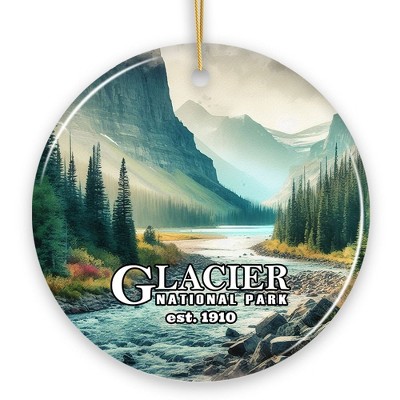 Glacier National Park Serene Nature Ornament, Traveler Christmas Gift and Montana Souvenir| OrnamentallyYou