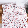Christmas Sheets Queen, Soft Brushed Microfiber Bed Sheet Set, 16 Inches Deep Pocket Fitted Sheet,Flat Sheet & 2 Pillowcase Winter Holiday Sheets Set - 2 of 4