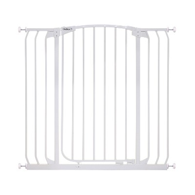 Bindaboo B1123 Zoe 38 to 42.5 Inch Extra Tall Extra Wide Auto-Close Wall to Wall Baby and Pet Safety Gate for Doors, Stairs, and Hallways, White