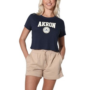 Women's University Of Akron Collegiate Seal Crop Top T-Shirt - 1 of 4