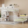 Full over Twin Bunk Bed with Desk & Bookshelves & LED & Usb Port Design,Detachable/Easy Assembly/No Box Spring Needed - 3 of 4