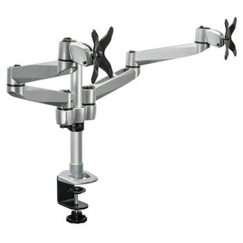 Mount-It! Dual Monitor Desk Mount with Full Motion Swivel Arms | Premium Aluminum Material with Modular Quick Connect Function