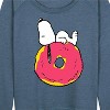 Women's - Peanuts - Lazy Snoopy and Woodstock on Rainbow Lightweight French Terry Slouchy - 2 of 4