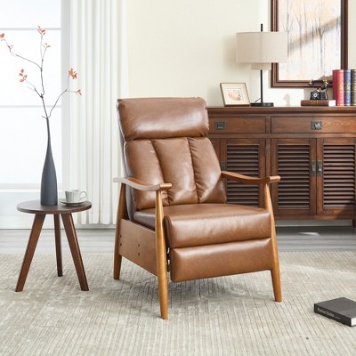 MOONMISS PU Fabric Modern Accent Chair Lounge Chair，Adjustable back