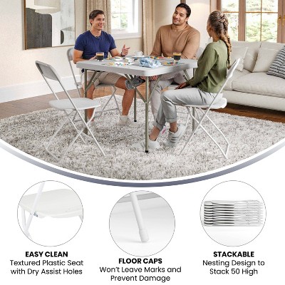 Alamont 4pk Plastic Folding Chairs