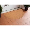 HomeRoots 24" X 36" Natural Coir Solid Color Outdoor Semi Circle Door Mat - 2 of 3