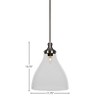 Toltec Lighting Juno 1 - Light Pendant in  Brushed Nickel with 11.75" Clear Bubble Shade - 2 of 2