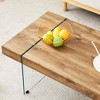 VYNXARIA 43.3"x23.6" Wood-Textured MDF Coffee Table with Tempered Glass Legs - 3 of 4