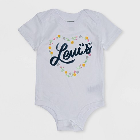 Prevail Investere værktøj Levi's® Baby Girls' Graphic Short Sleeve Bodysuit - White : Target