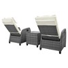 Outdoor Rattan Two-person Combination With Coffee Table, Adjustable, Suitable For Courtyard, Swimming Pool, Balcony - 4 of 4
