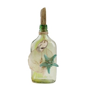 Beachcombers Flat Green Bottle with Shell - 1 of 2