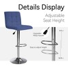 COMHOMA Bar Stools,  Modern PU Leather Swivel Adjustable Hydraulic Bar Stool Wide Base Square Counter Bar Stool Set of 2 - 4 of 4