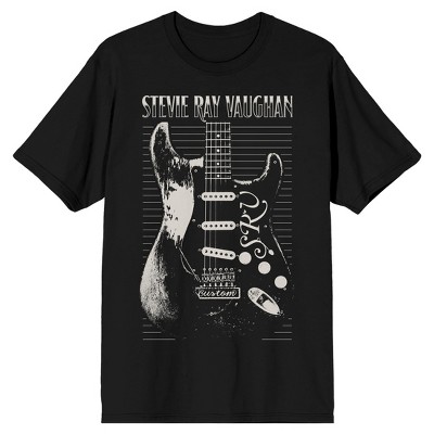T-Shirt Uomo NR Stevie Ray Vaughan – Maglia Nera, Taglia XXL, Cotone Organico, Stampa Digitale