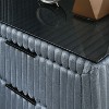 NicBex Upholstery Nightstand with 2 Drawers Wide Wale Corduroy Bedside Table Solid End Table for Living Room, Bedroom - 3 of 4