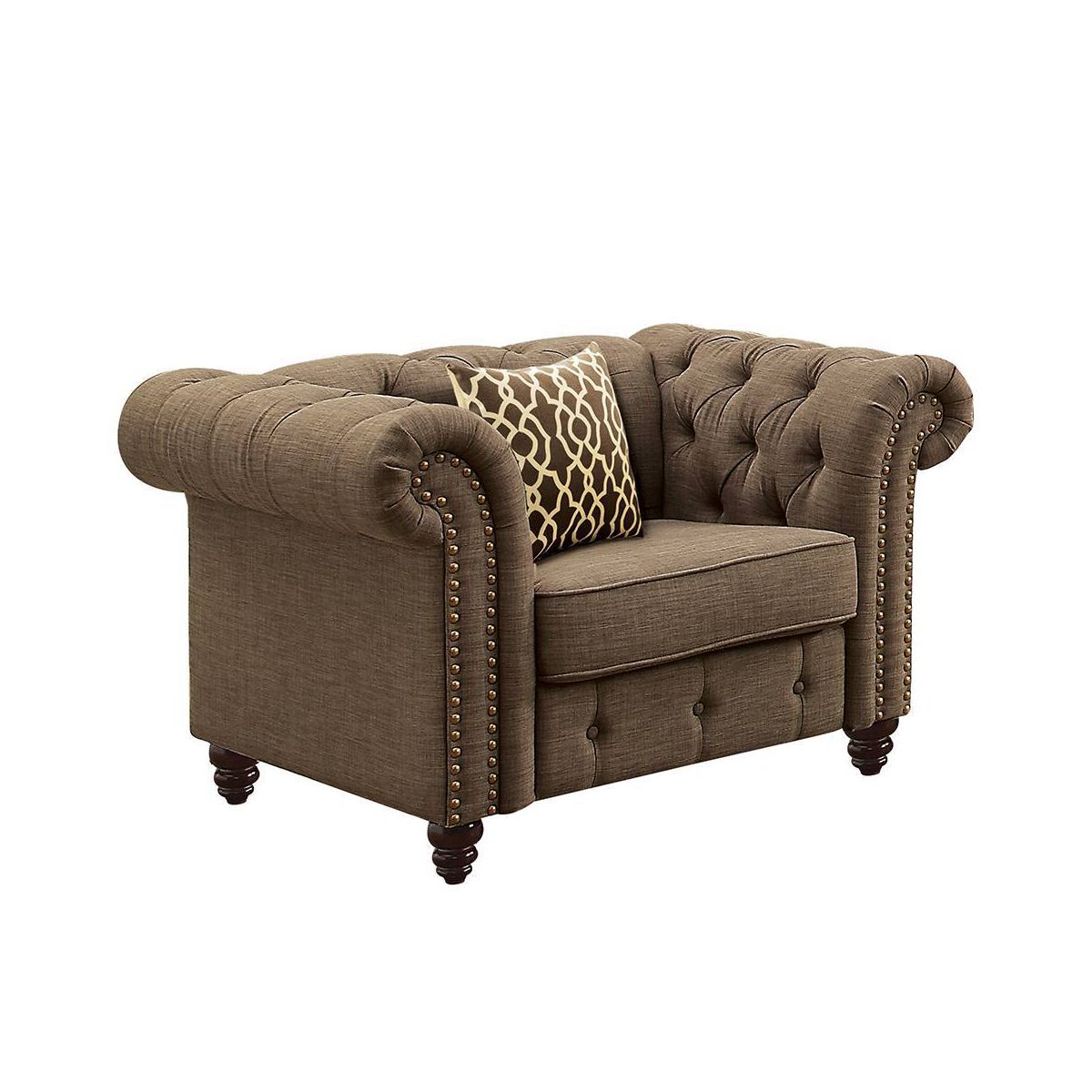 Acme Furniture Aurelia Accent Chair Brown Linen
