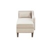 Peony Accent Chaise Ivory: Elegant Nailhead Trim, Lumbar Pillow, Solid Wood Legs, Transitional Design - 4 of 4