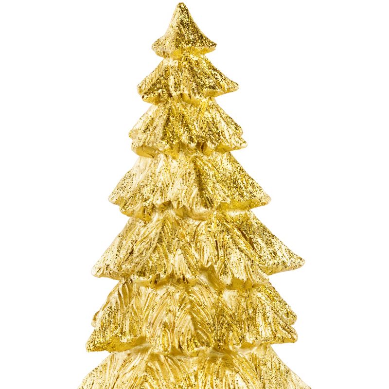 Northlight 9.5" Metallic Gold Woodland Christmas Tree Decoration, 3 of 6