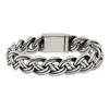 Chisel Stainless Steel Antiqued and Polished 8.5" Curb Link Bracelet - 4 of 4