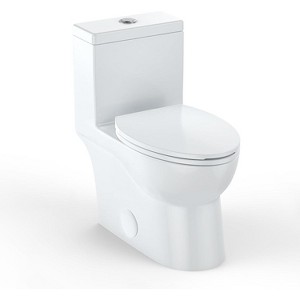 One-Piece Toilet, Elongated Bowl, Dual Flush, Comfort Height, Whisper-Close Seat, Modern Design, Easy Installation for Bathroom - 1 of 4