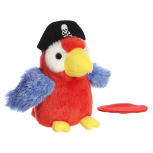 Aurora Mini Swashbuckler Parrot Shoulderkins Adorable Stuffed Animal Red 4" - 1 of 4