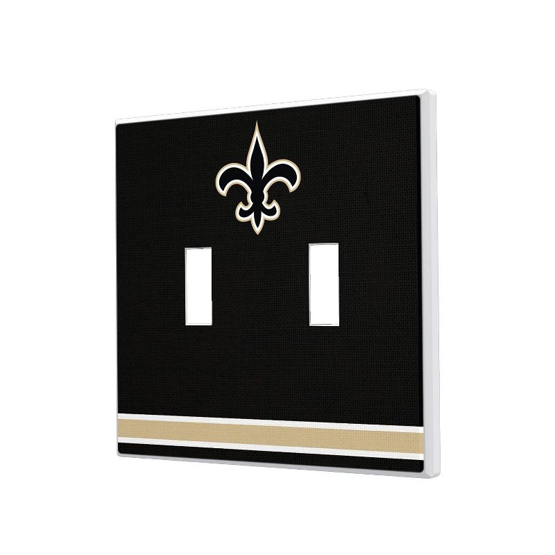 Keyscaper New Orleans Saints Stripe Hidden-Screw Light Switch Plate, 1 of 2