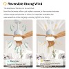 BestParts 52" Modern Wooden Ceiling Fan with White Motor - 6-Speed, Quiet Operation, Eco-Friendly Design - 4 of 4