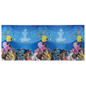 Unique Bargains Aquarium Background Poster Double-sided Aquarium Fish Tank Background Decorative Paper Sticker 1 Pc - 1 of 4