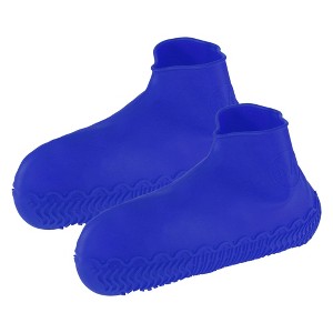Unique Bargains Silicone Shoes Covers Rain Boots Reusable Rain Shoe Covers Non-Slip 1 Pair - 1 of 4